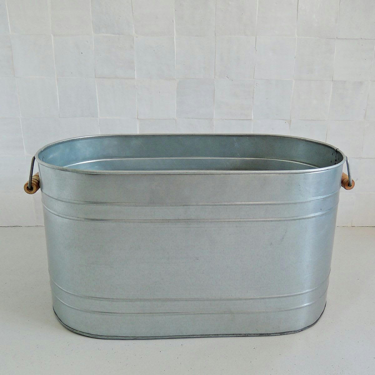 - Jardinière ovale en métal