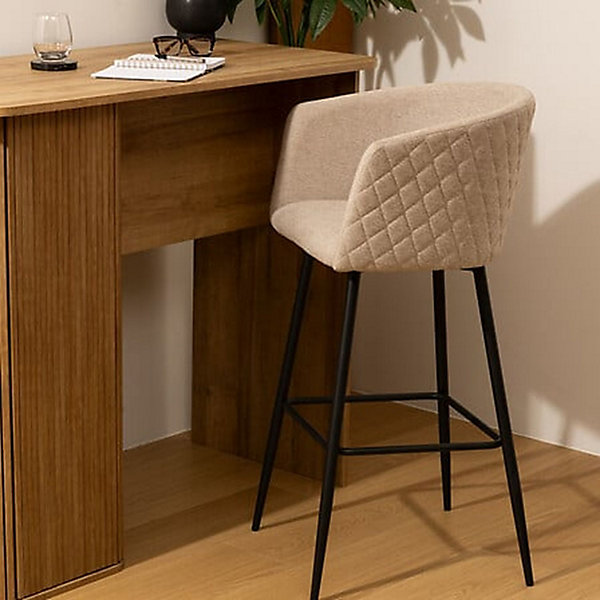 Lot de 2 fauteuils de bar en velours
