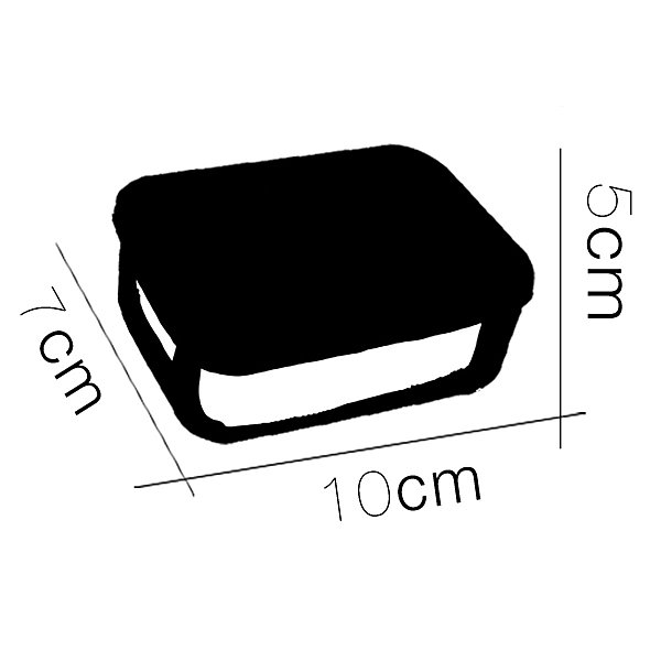Lot de 6 boîte de conservation rectangulaire avec couvercle hermétique, frigoverre en verre - Longueur 10 x P 7 x Hauteur 5 cm