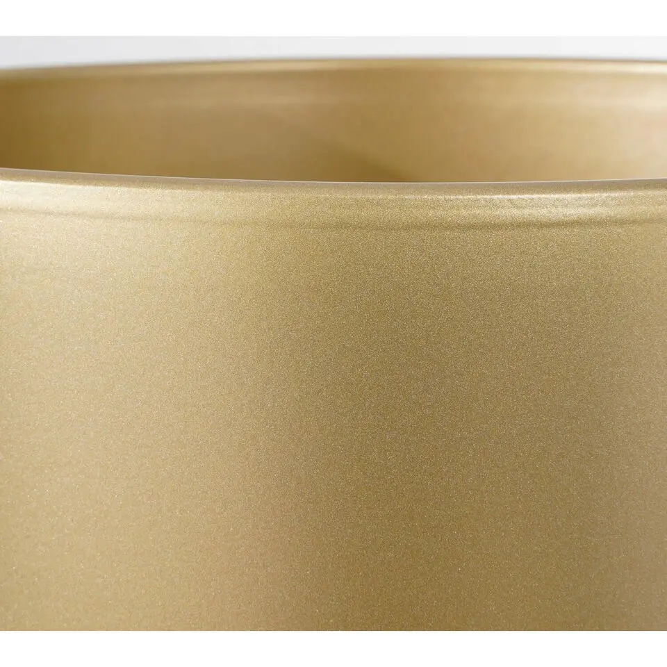 Mica Decorations Bloempot - goud - keramiek - 17 x 16 cm