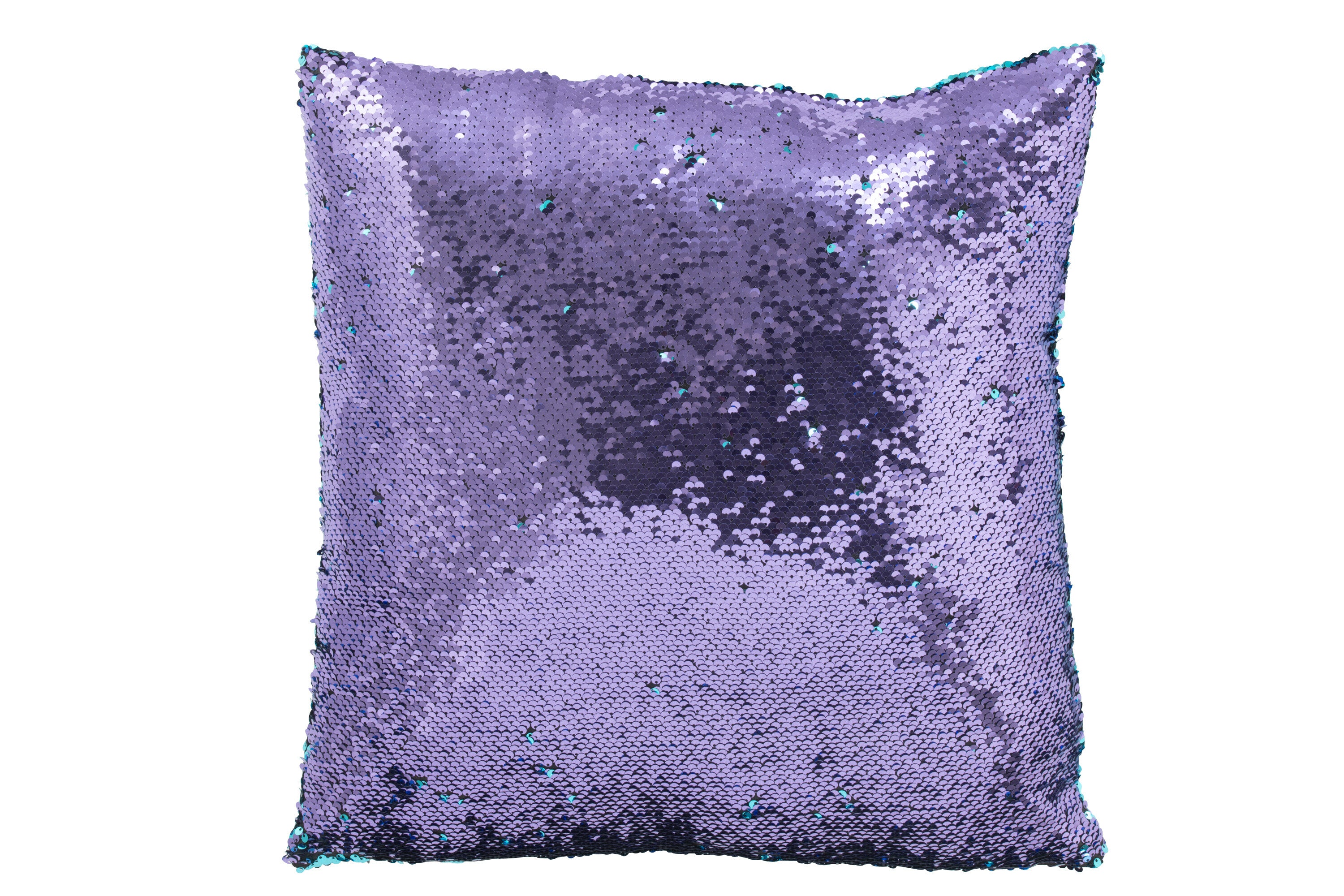 J-Line kussen Omkeerbaar Sequin - textiel - blauw/paars