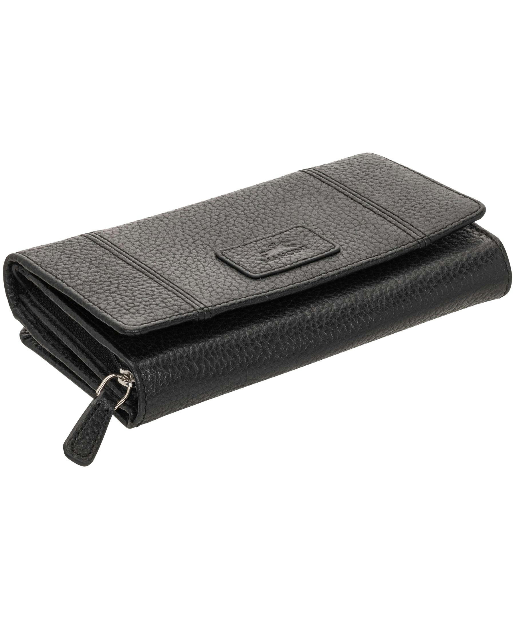 Mancini Leather Goods Women's Pebelled RFID Secure Medium Clutch Wallet