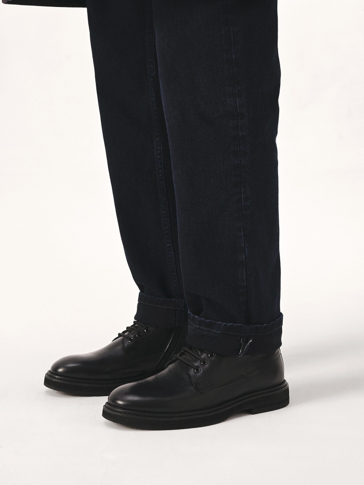 Black all-purpose leather boots