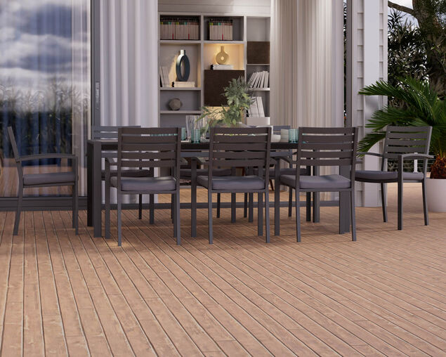 Boston-Eden 9 Piece Slatted Dining Setting