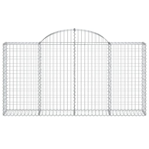 NNEVL Arched Gabion Baskets 7 pcs 200x30x100/120 cm Galvanised Iron