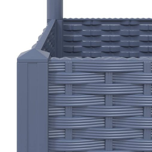 NNEVL Garden Planter with Trellis Dark Grey 80x40x136 cm PP