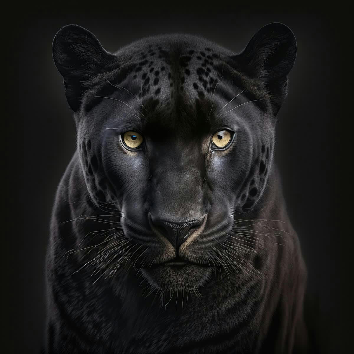 ANIMAUX - Tableau sur verre portrait panthère 45x45 cm