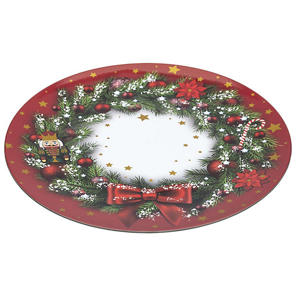 Lot de 12 dessous d'assiette Couronne de Noël