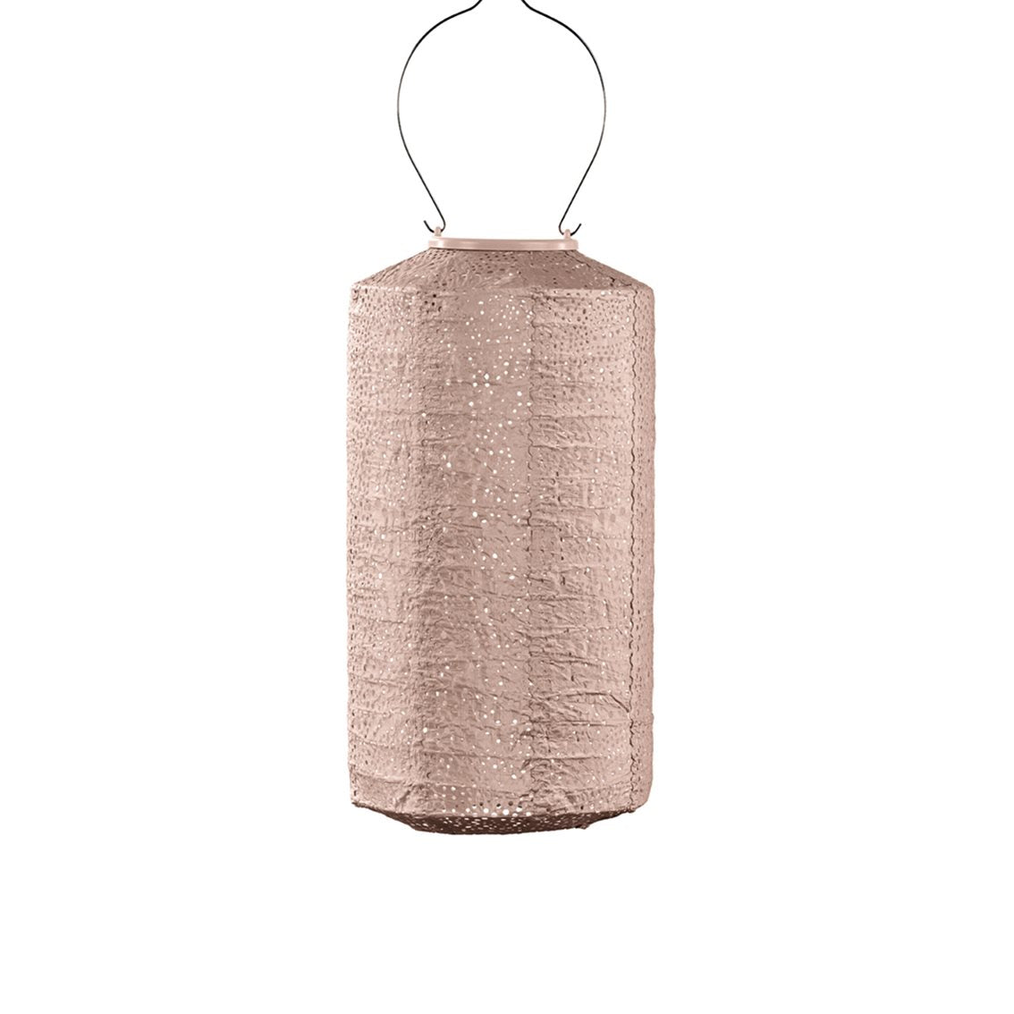Lumiz solar lampion - paisley cylinder - 18 cm - roze