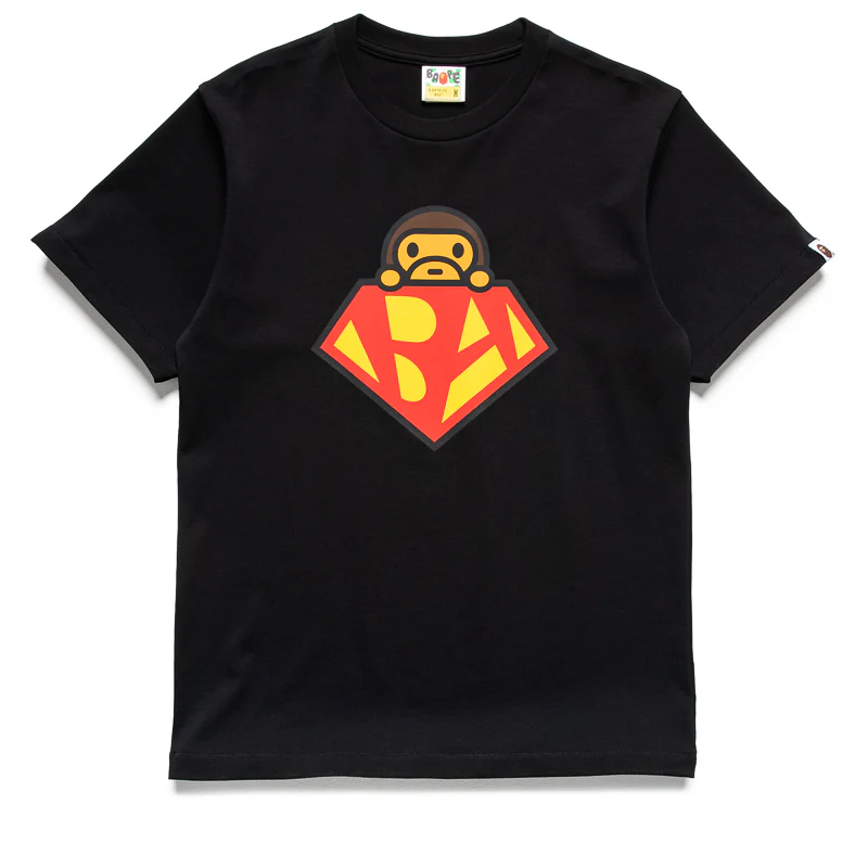 A Bathing Ape Hero Baby Milo Tee - Black