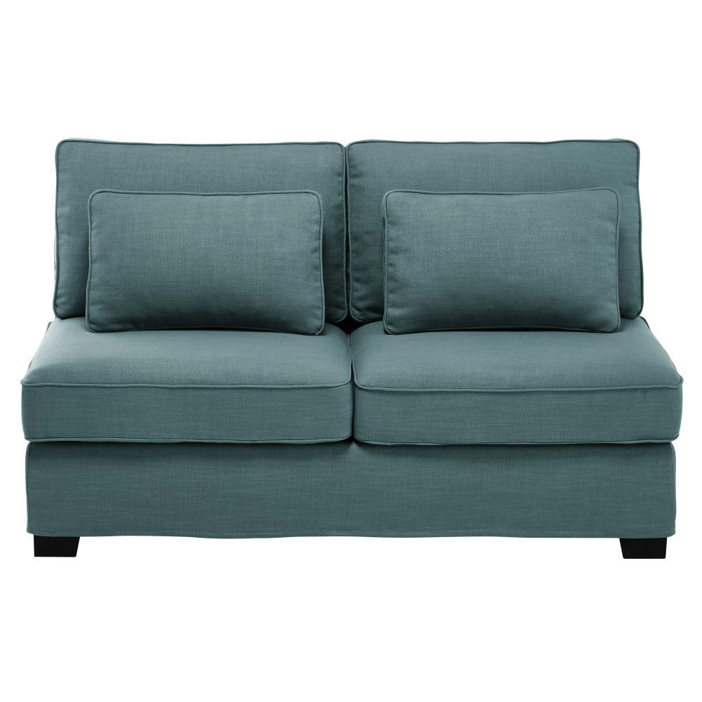 Milano - Chauffeuse pour canapé modulable 2 places bleu pétrole