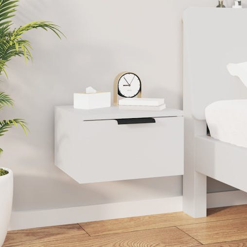 NNEVL Wall-mounted Bedside Cabinets 2 pcs White 34x30x20 cm