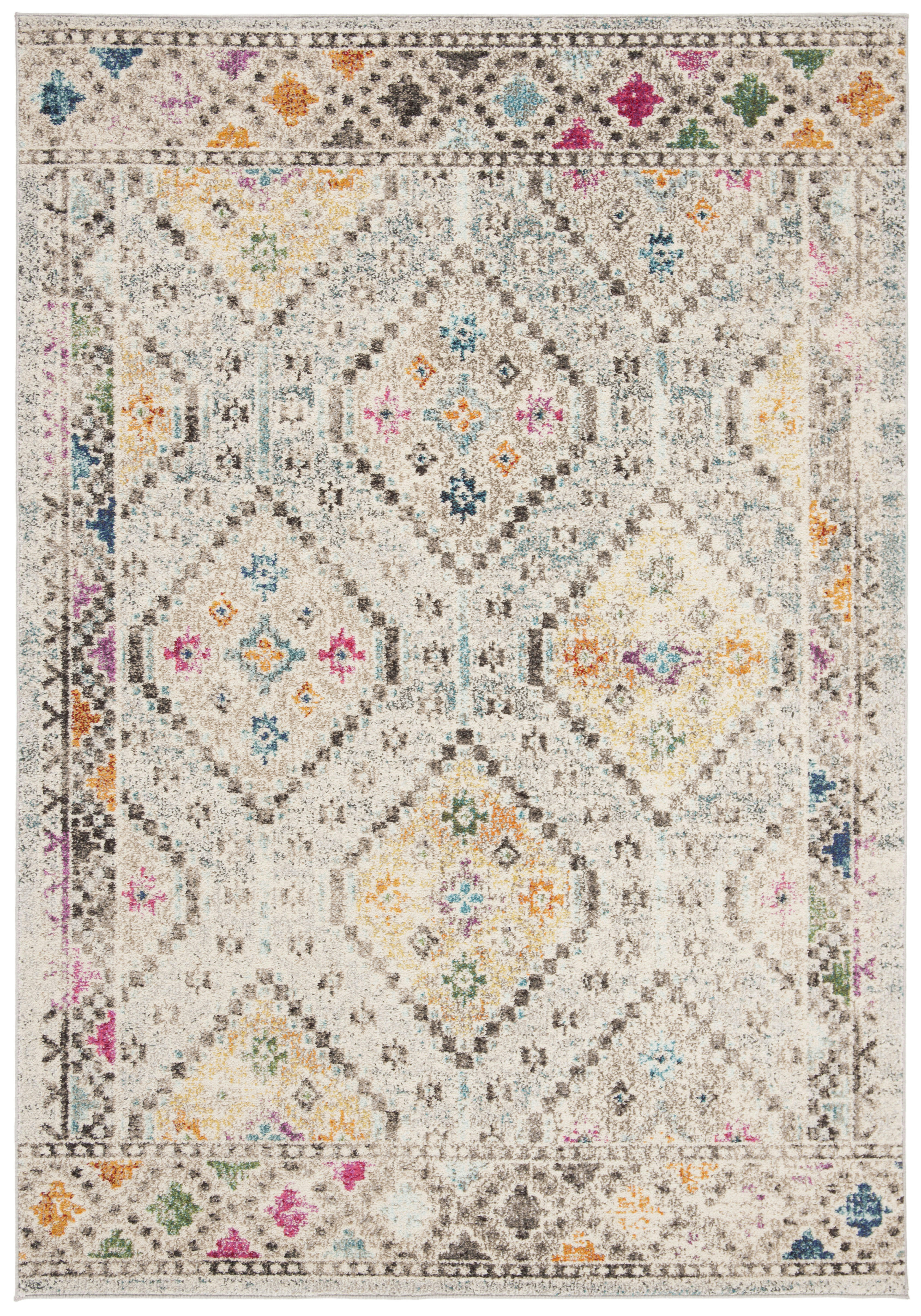 MADISON - Tapis de salon interieur en gris & jaune, 160 x 229 cm