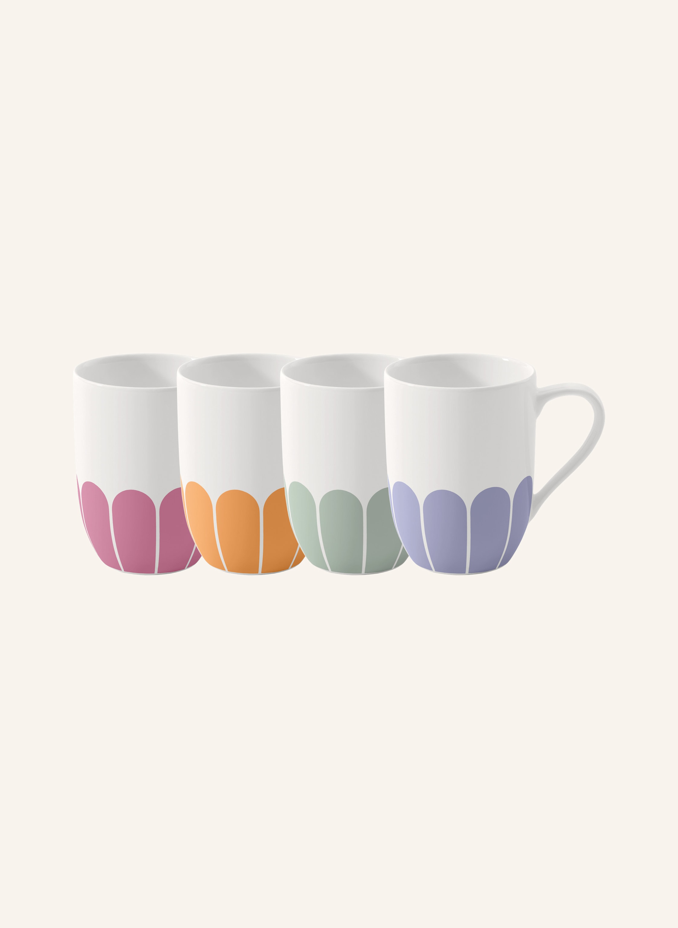 Villeroy & Boch Henkelbecher 4tlg. FLEUR COULEUR