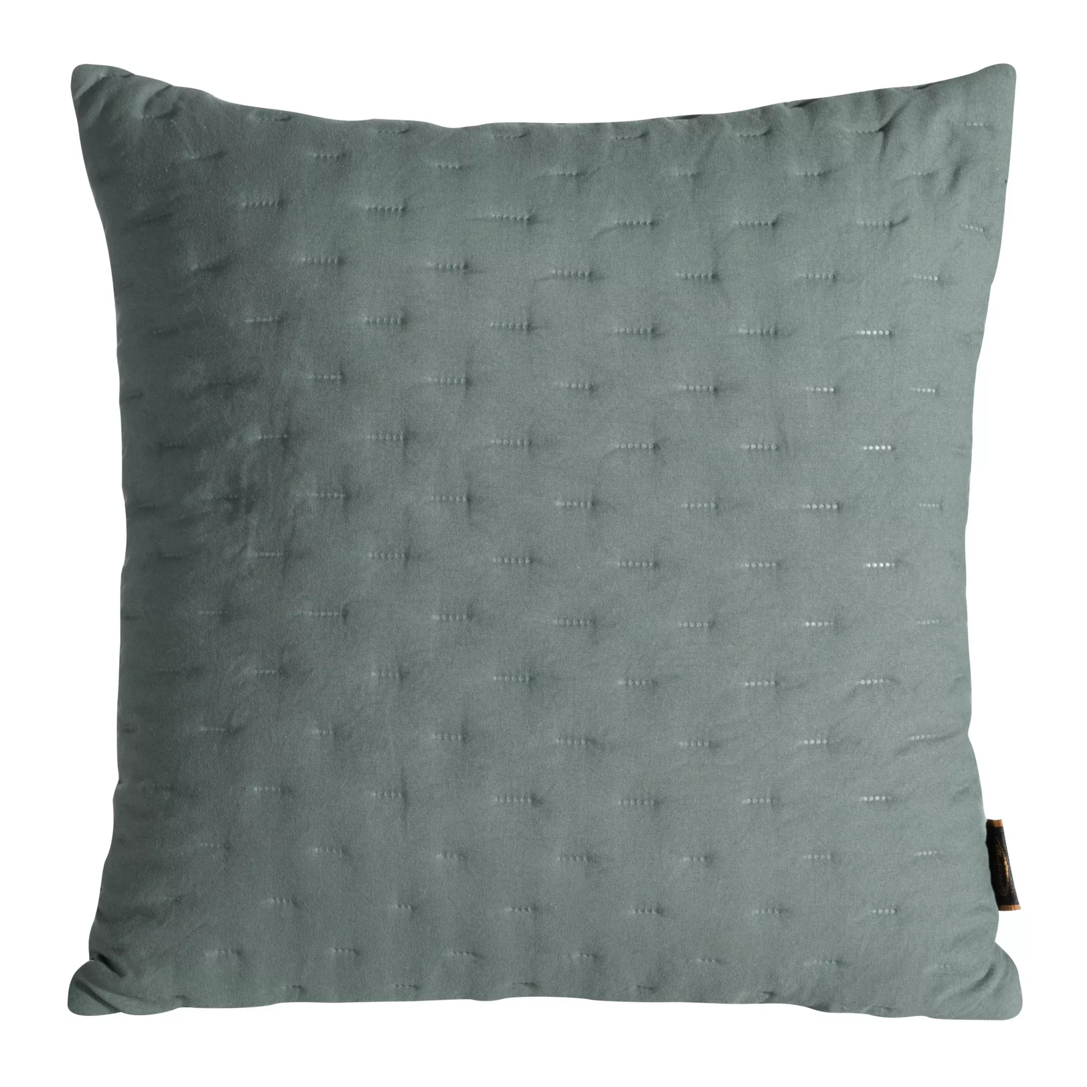 Poszewka na poduszkę 45x45 cm ciemnomiętowa z matowej tkaniny pikowana w drobny wzorek techniką hot press LIBI