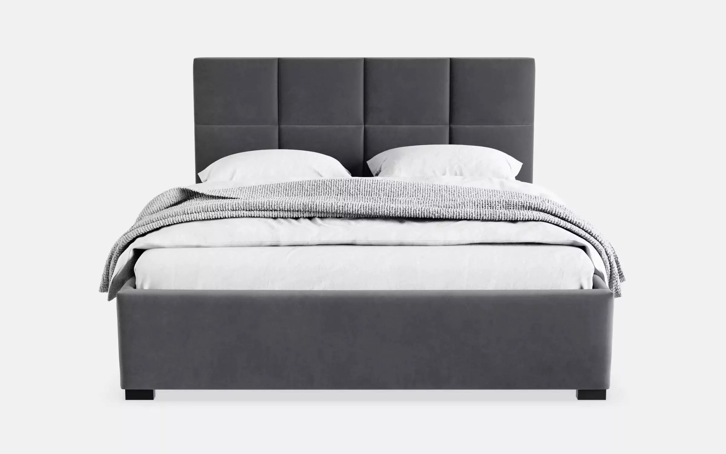 by fonQ Velvix Tweepersoonsbed 160 x 200 cm - Grijs