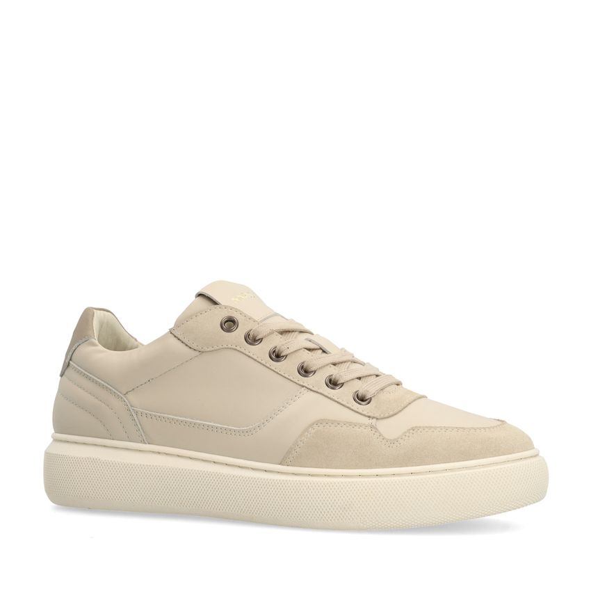 Manfield Grijze suède sneakers