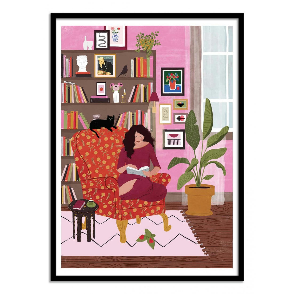 MAJA TOMLJANOVIC - READING - MAJA TOMLJANIC - Affiche d'art 50 x 70 cm