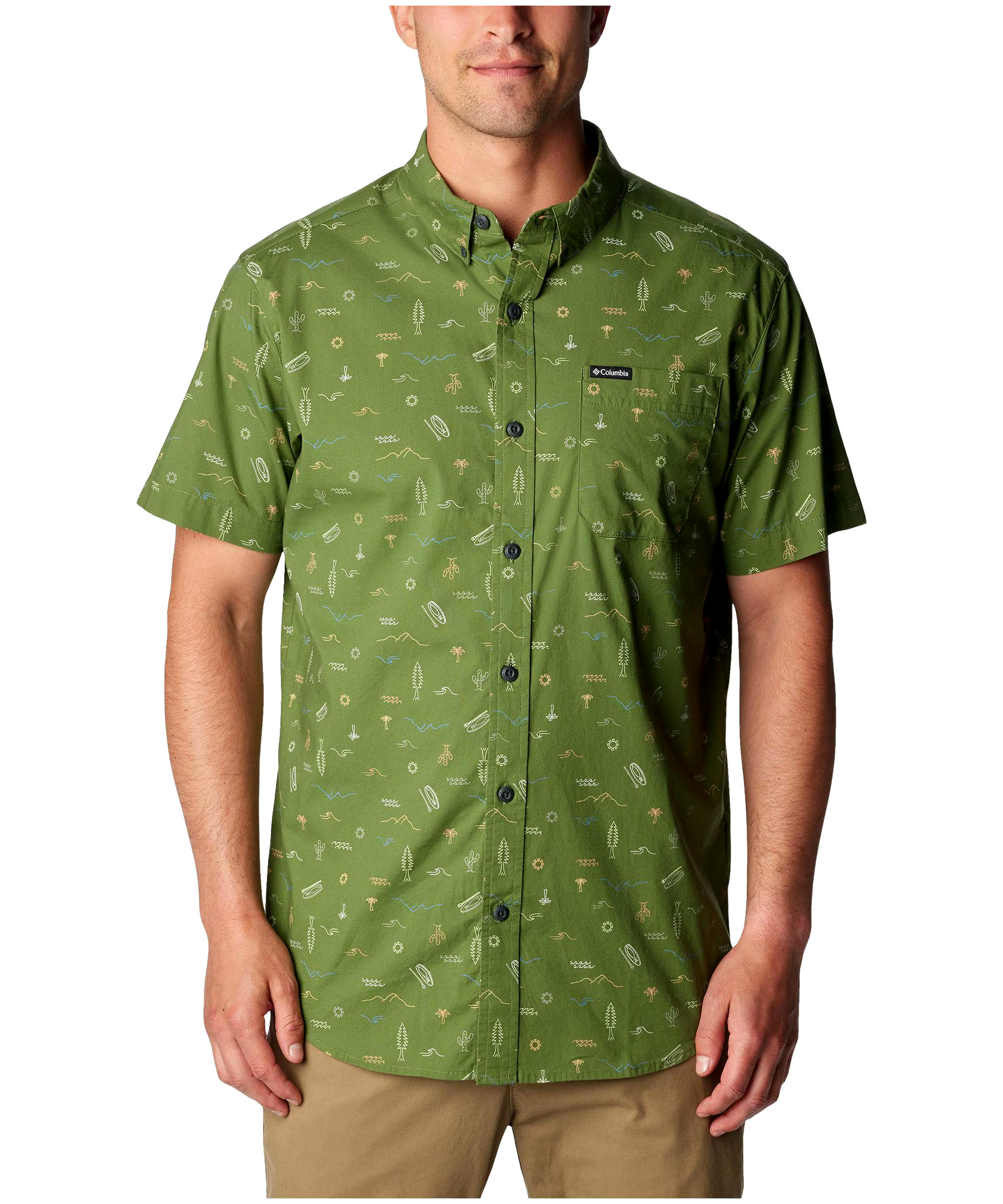 Columbia Men's Rapid Rivers Short Sleeve Printed Shirt