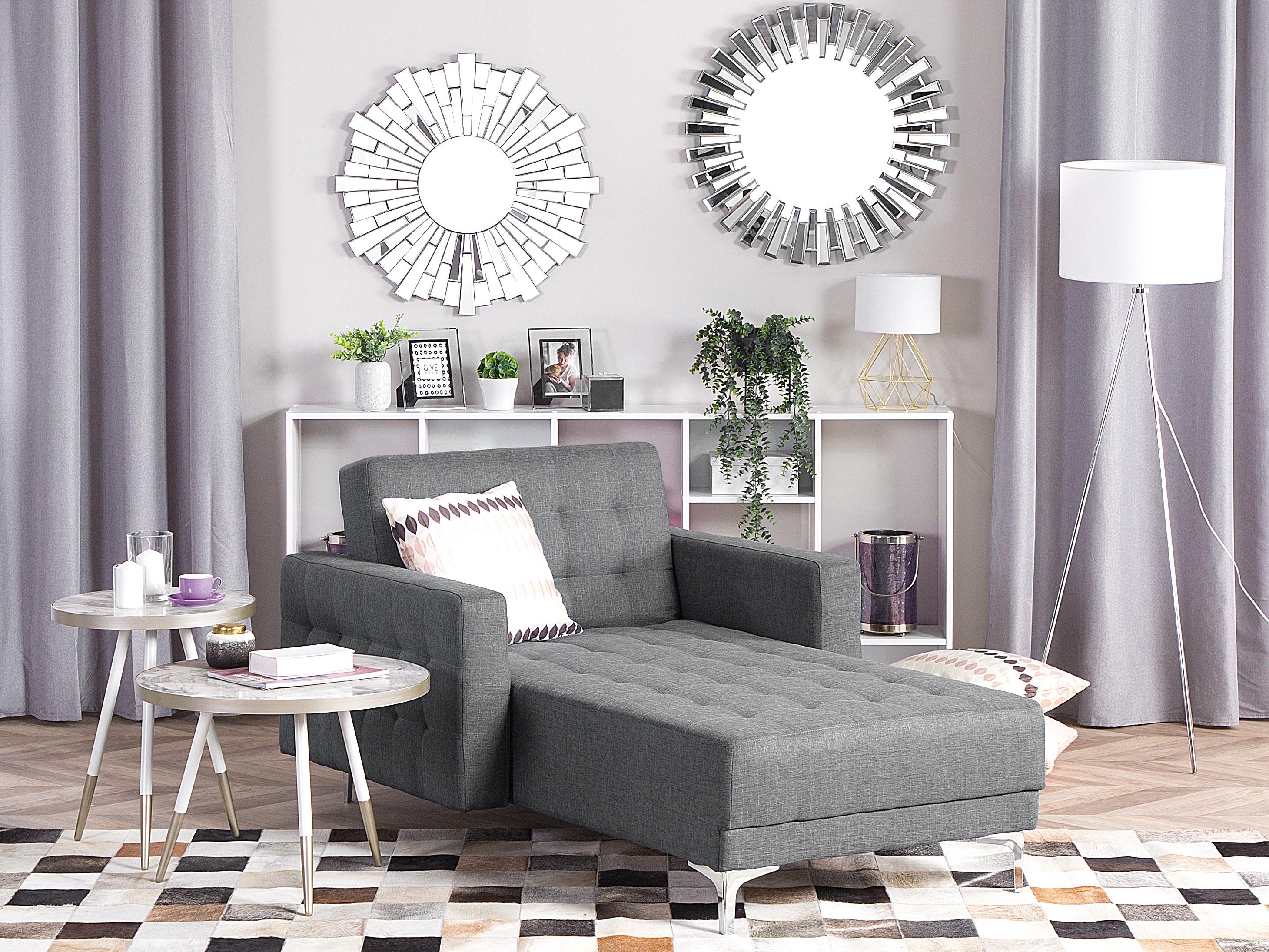 Chaise Longue ABERDEEN Fabric Grey