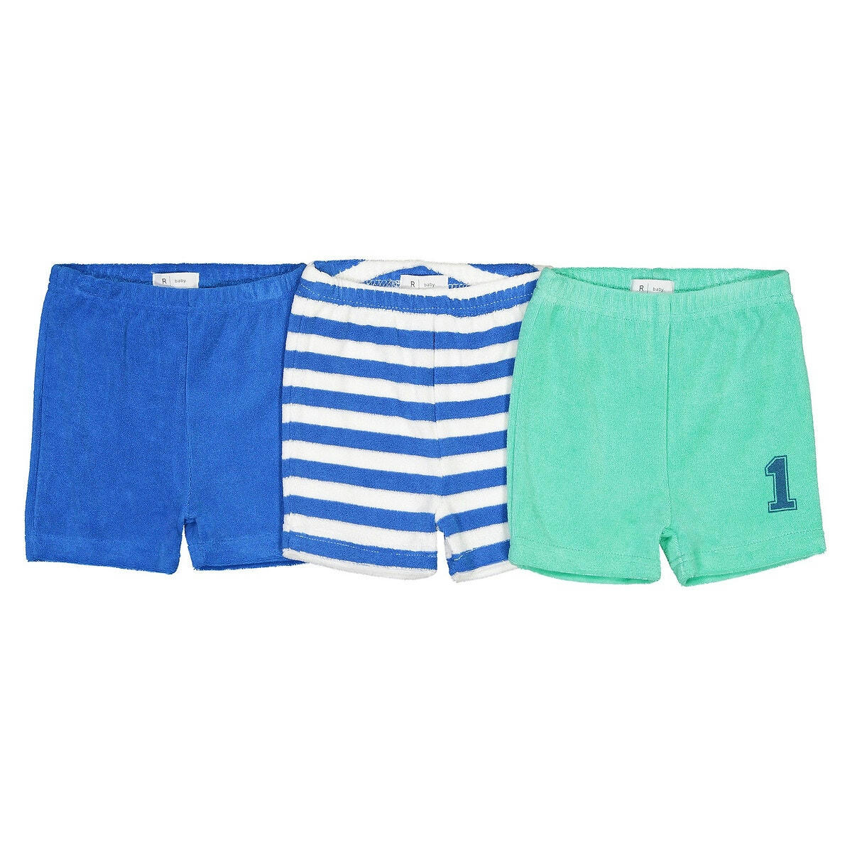 Lot de 3 shorts éponge