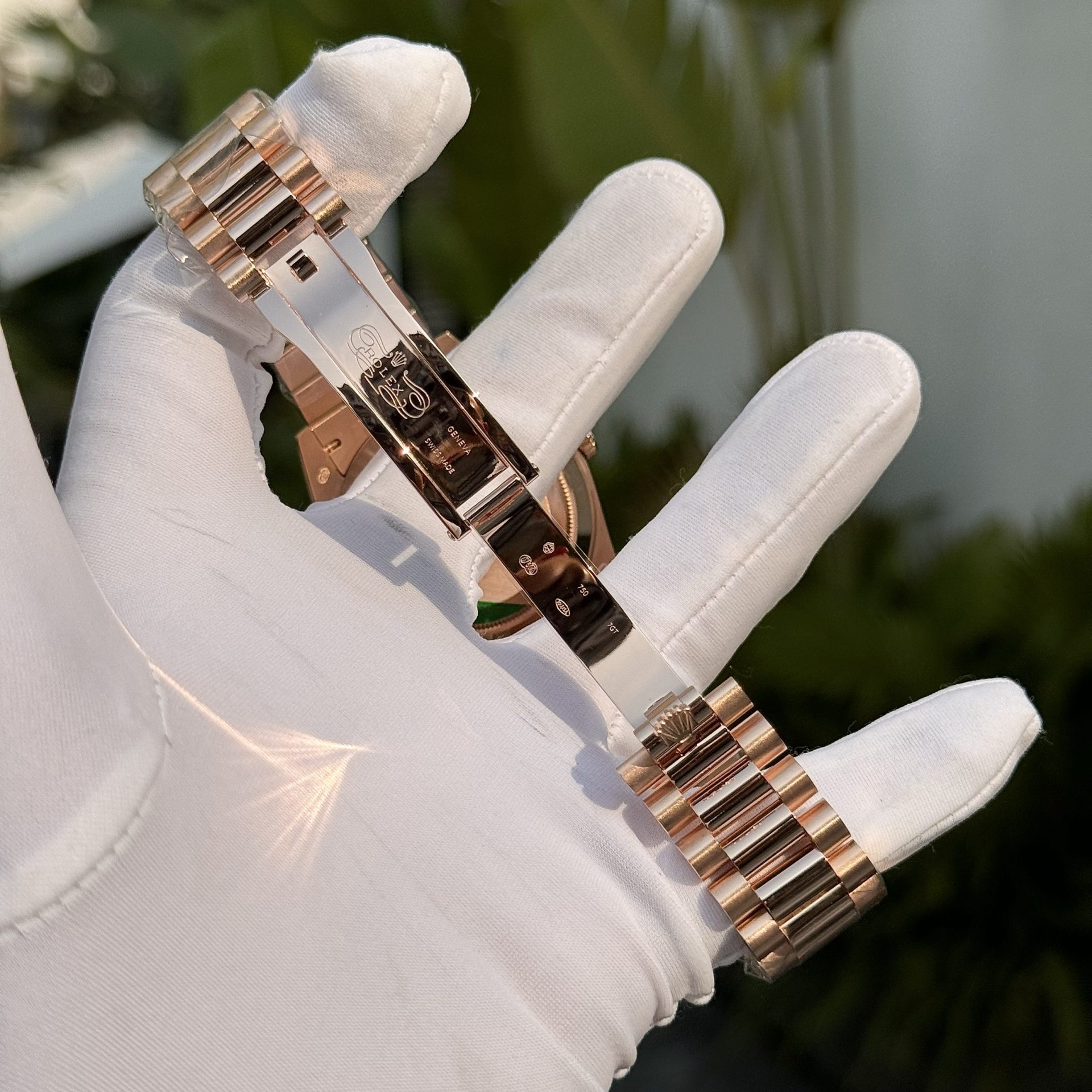 Rolex Day-Date 228345RBR RG Plated Chocolate Dial With Diamonds 40mm Super Clone