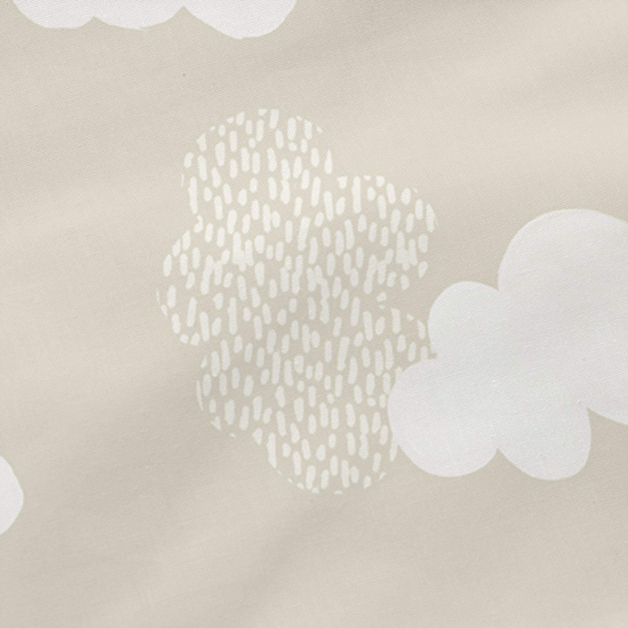 Clouds Kussensloop Beige Basic Kids, Beige, 100% katoen, de kwaliteit