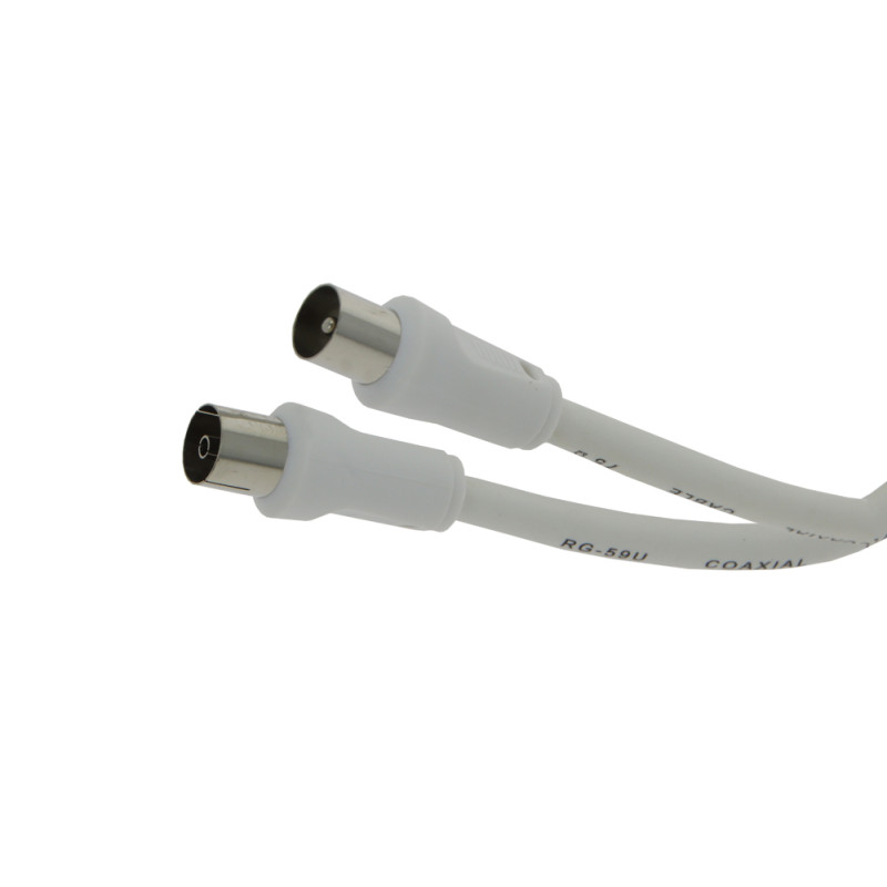 Câble coaxial blanc 1,5 m PROFILE