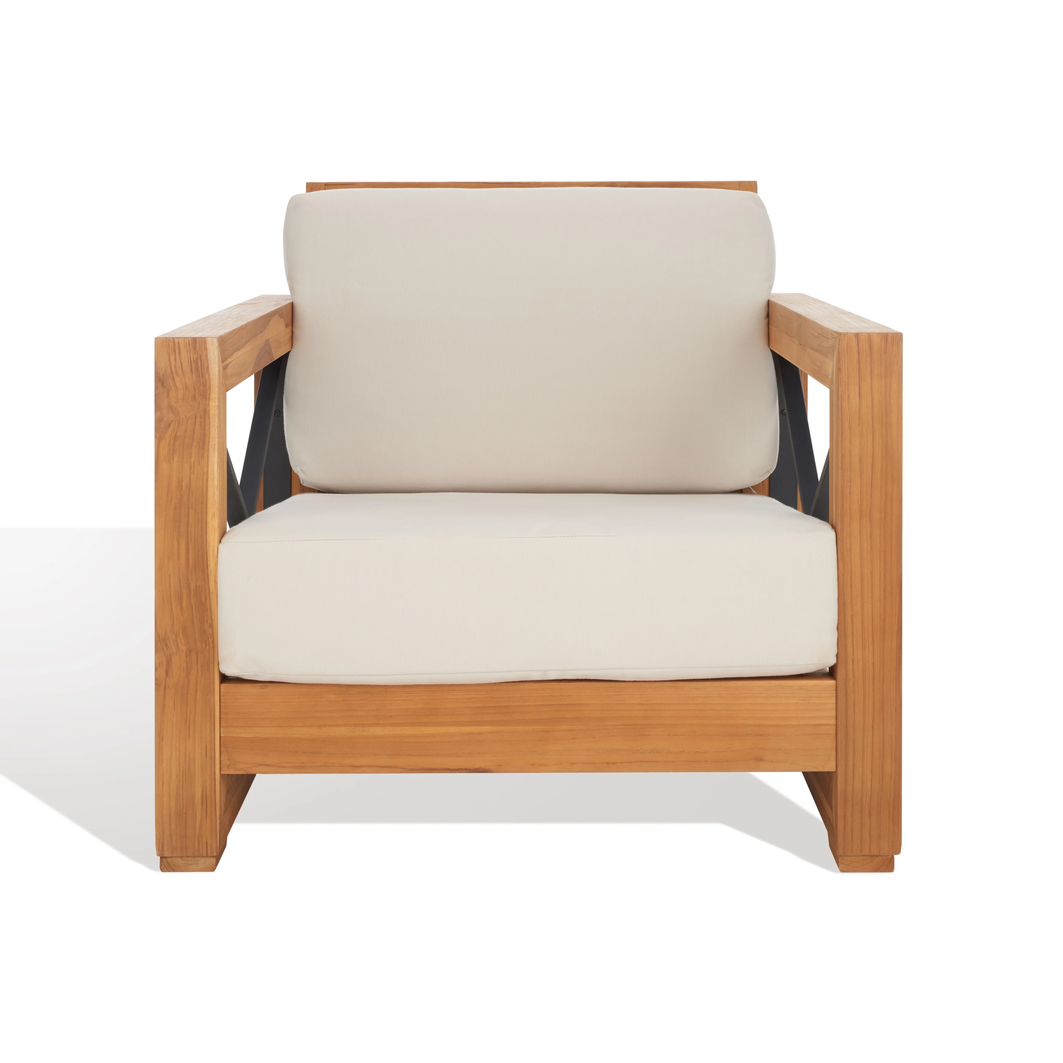 SAFAVIEH Couture Beth Outdoor Teak Club Chair - 32W x 37D x 29H