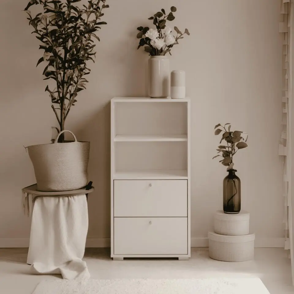 CALICOSY - FYN Wandkast - Wit - 96,5x46x33,5 cm