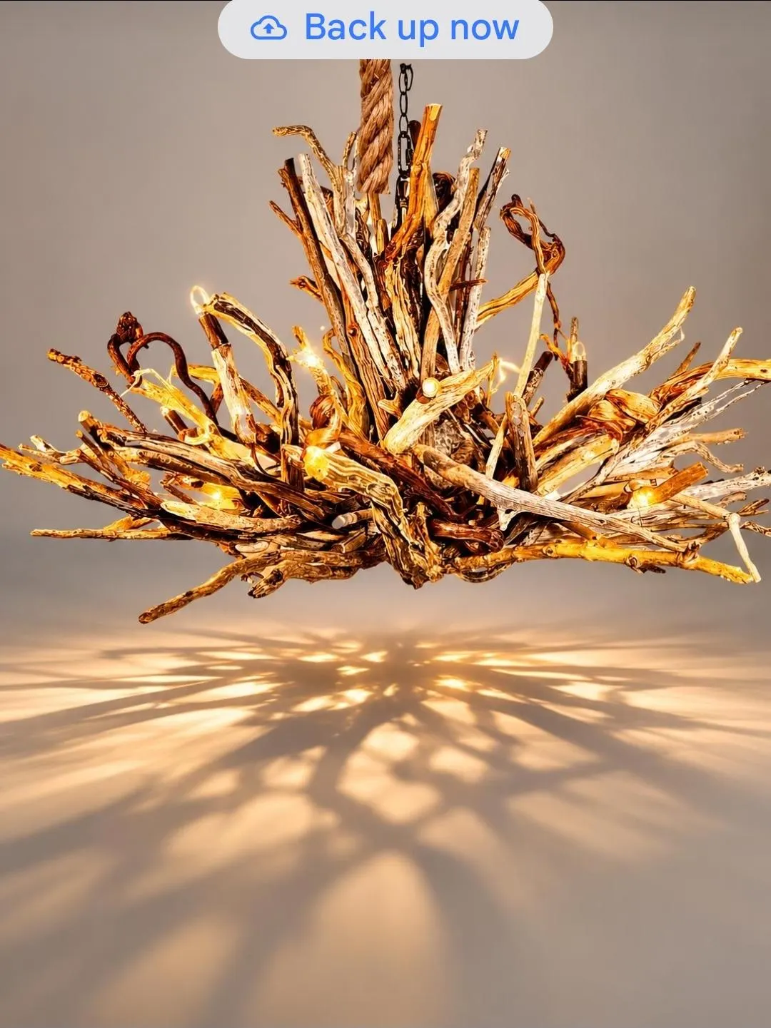 Rustic Wood Chandelier, Driftwood Light Fixture, Modern Farmhouse Chandelier, 28 Inch - 5 Lights