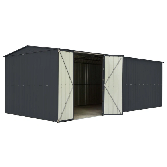 Gerätehaus »Worker«, Stahl, Satteldach, 13,4 m², BxT: 454 x 308 cm, anthrazit matt