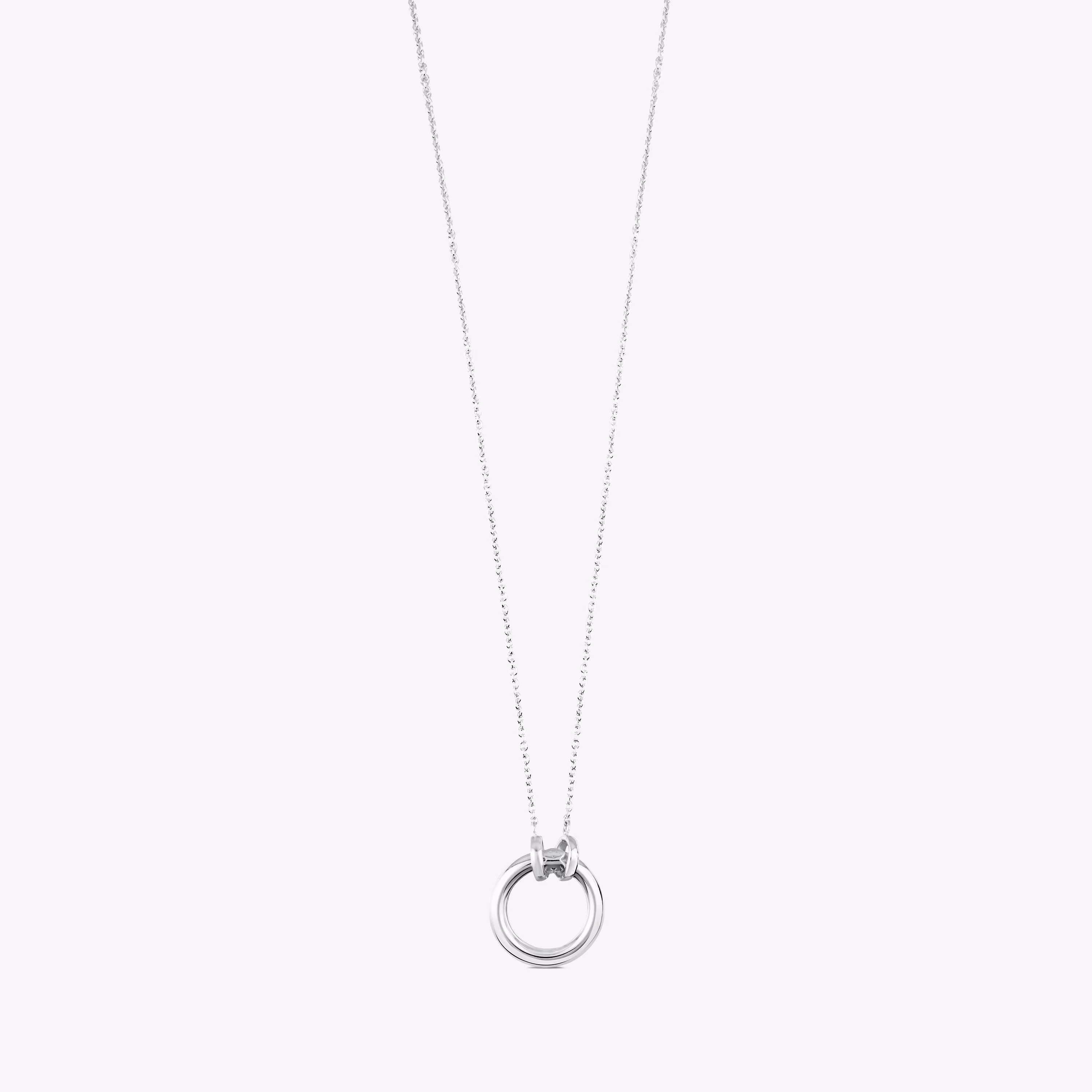 Collar de plata con anilla de 16mm Hold