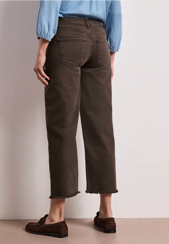 Mid Waist Straight Leg Jeans im Casual Fit