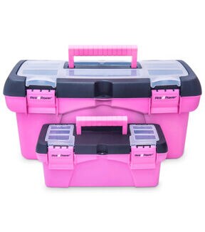 Pink Power 16 x 10 Pink Craft Tool Box Organizer Set 2ct