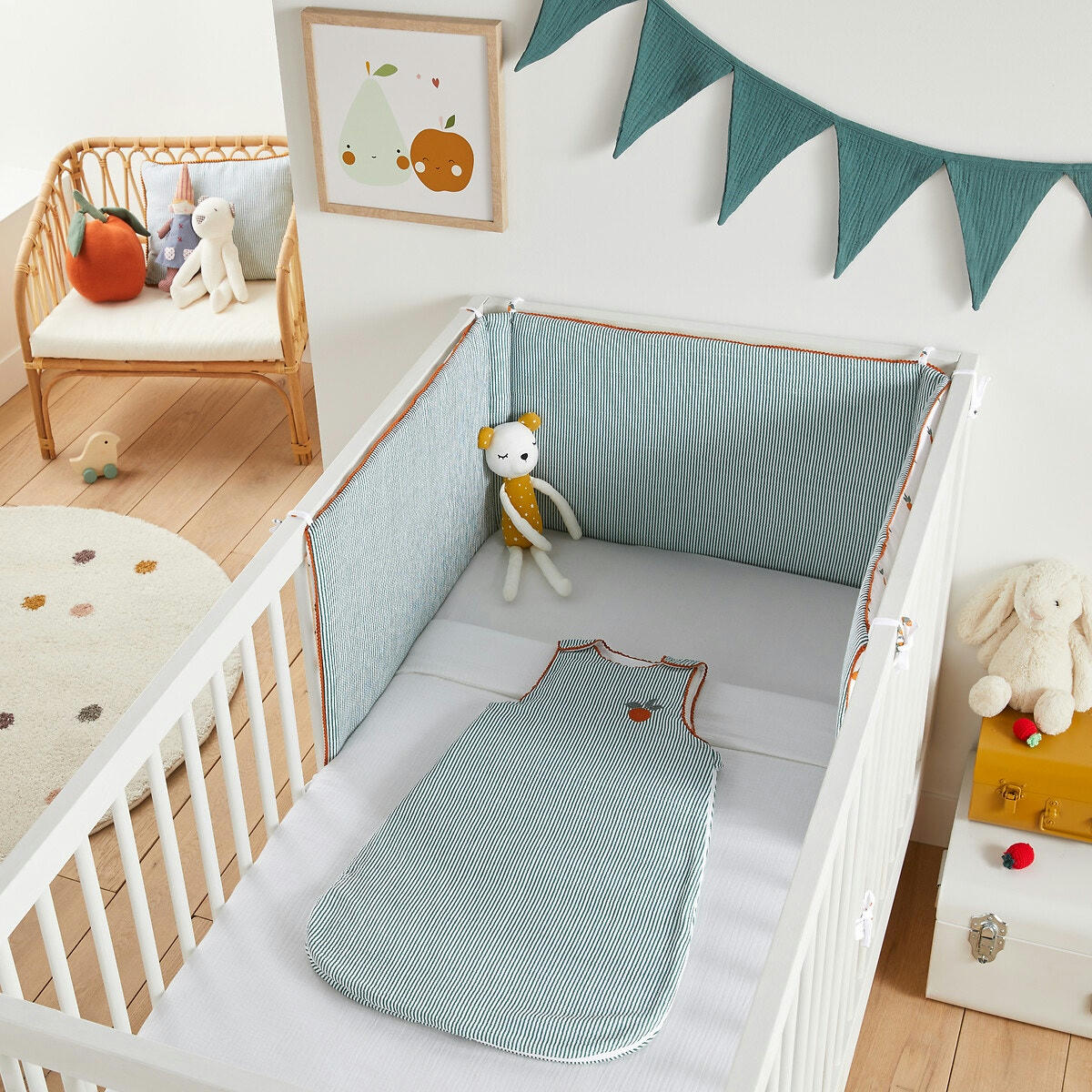 Tour de lit gaze de coton