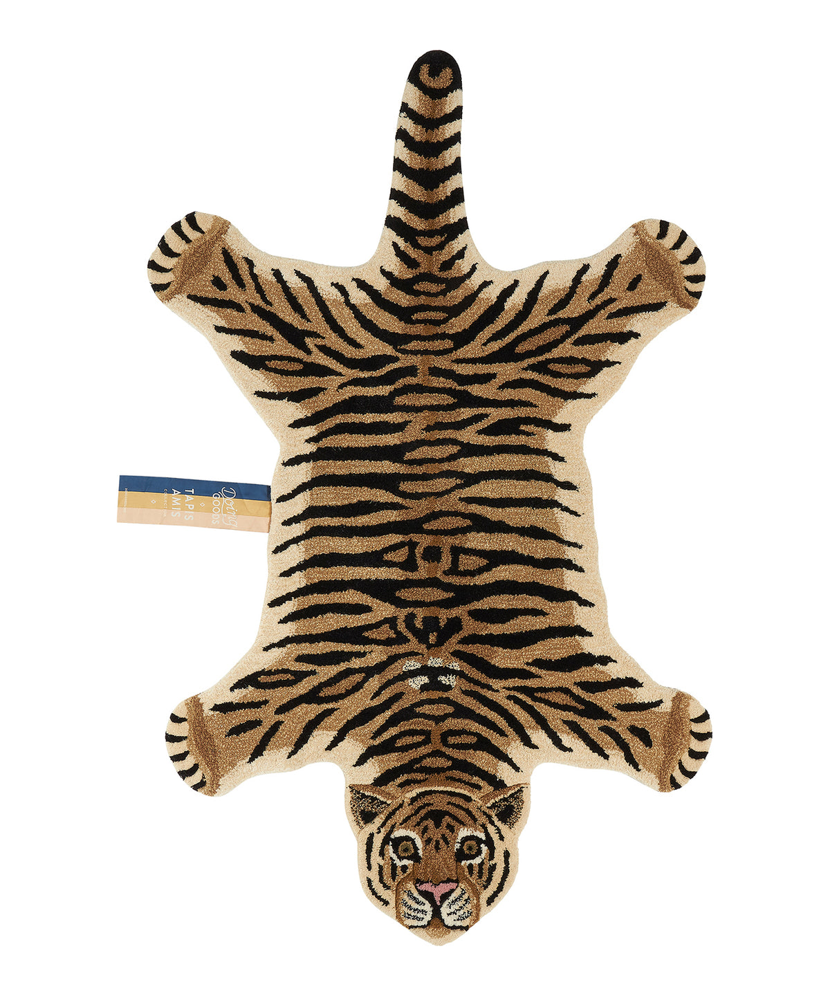Doing Goods Drowsy vloerkleed Tijger - Groot- 147 x 90 x 2 cm - 100% wol