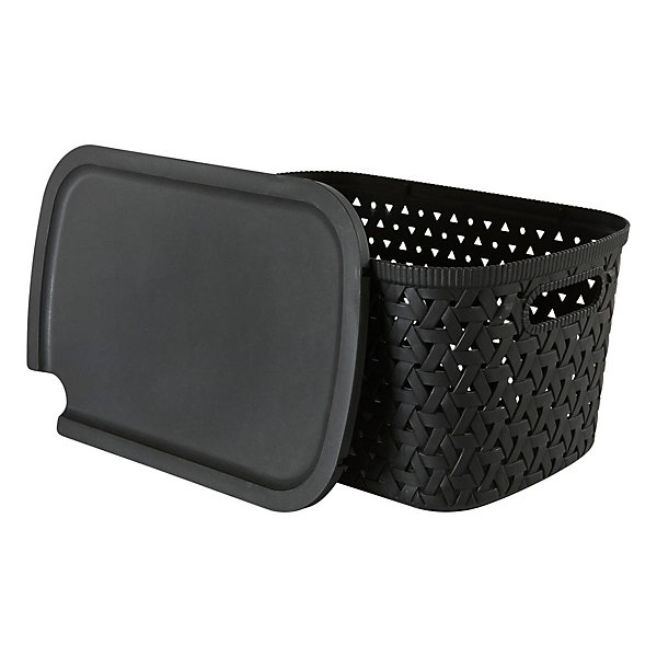 Panier Tressy en plastique noir 6,7L - Noir- 5five