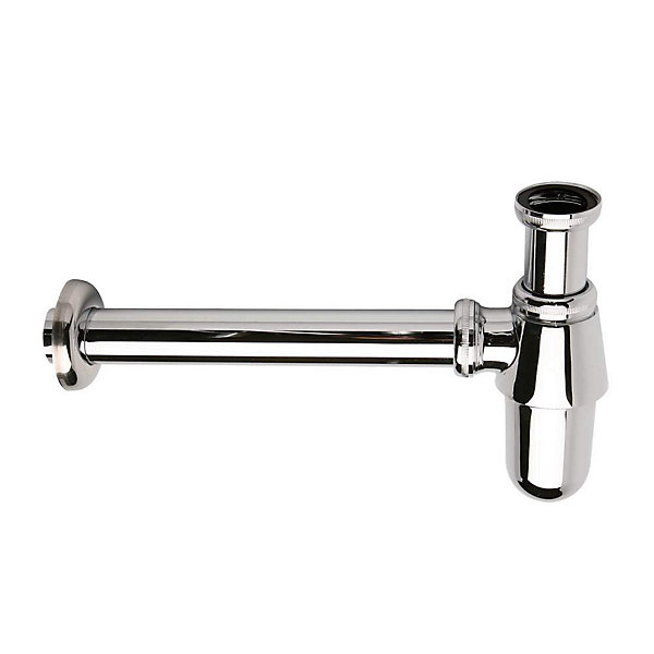 Kibath Siphon rond BOT, finition chrome poli, en laiton