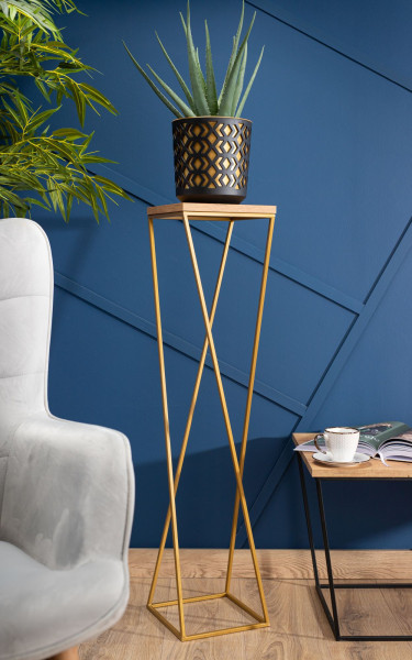 Kwietnik stojak 100 cm złoty metal GLAMOUR