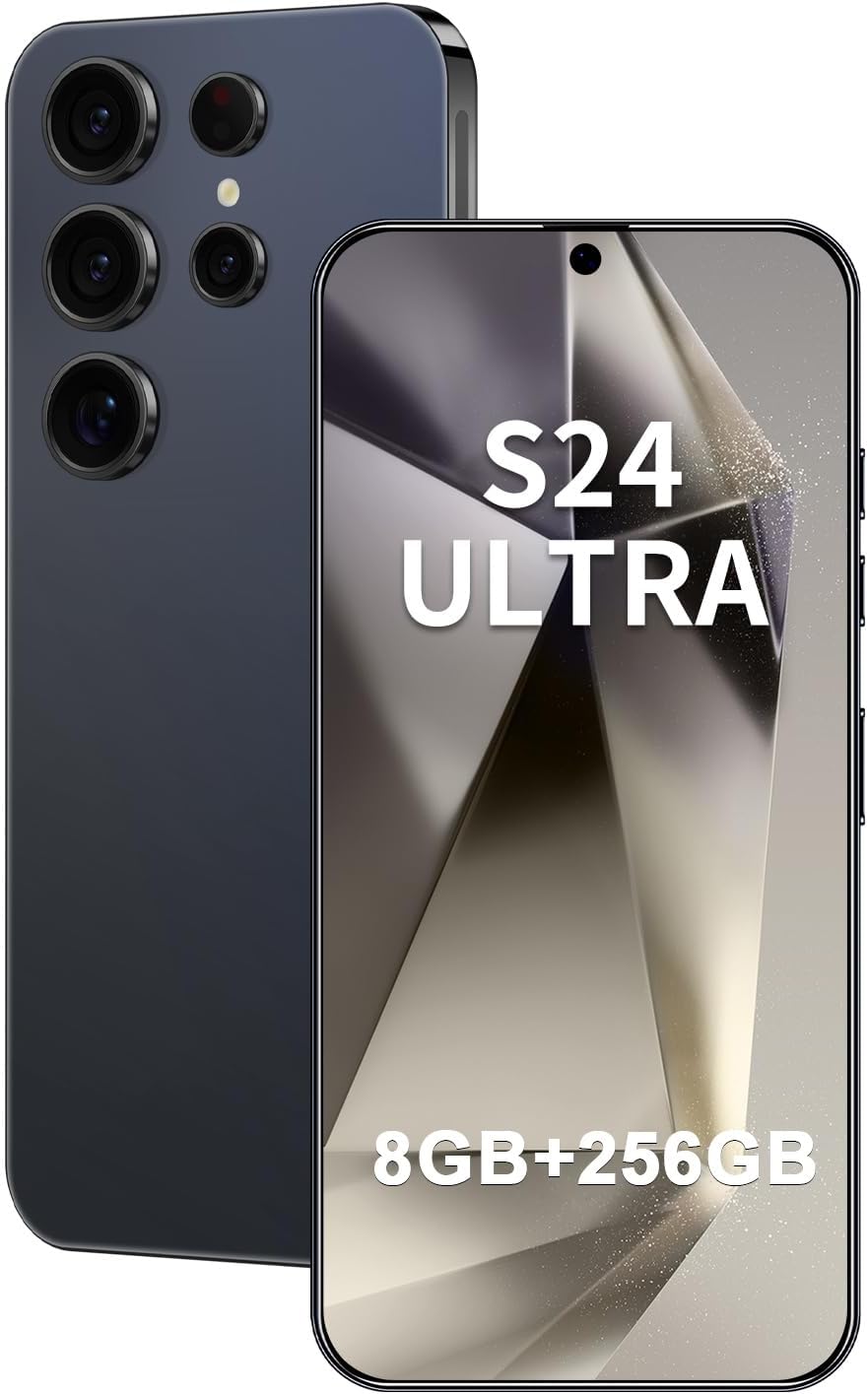I24 Ultra Unlocked Phone 8GB+256GB Android Cell Phone 7 inch HD Screen Mobile Phone 108MP+48MP Camera 6800 mAh Extra Large Battery 5G Dual SIM (Titanium Deep Blue)