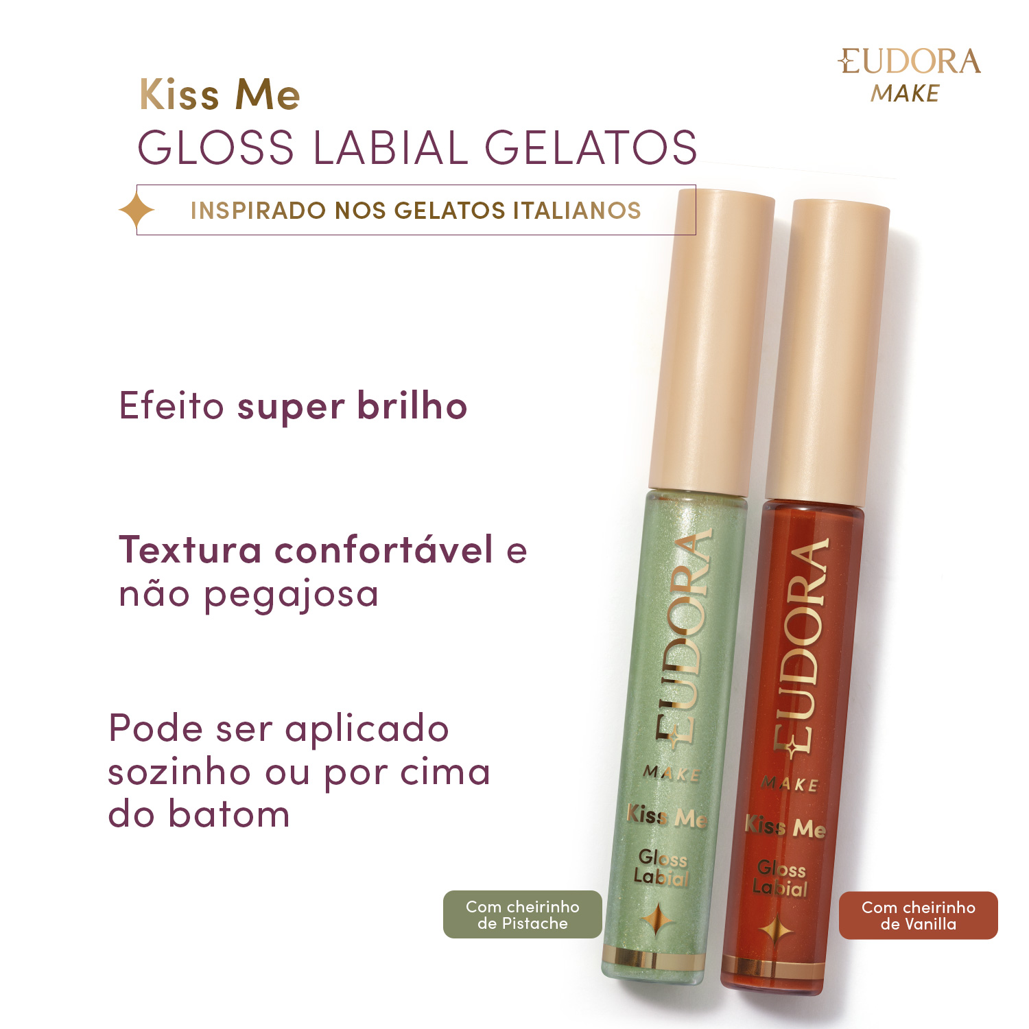 Gloss Labial Kiss Me Vanilla Caramel 7ml