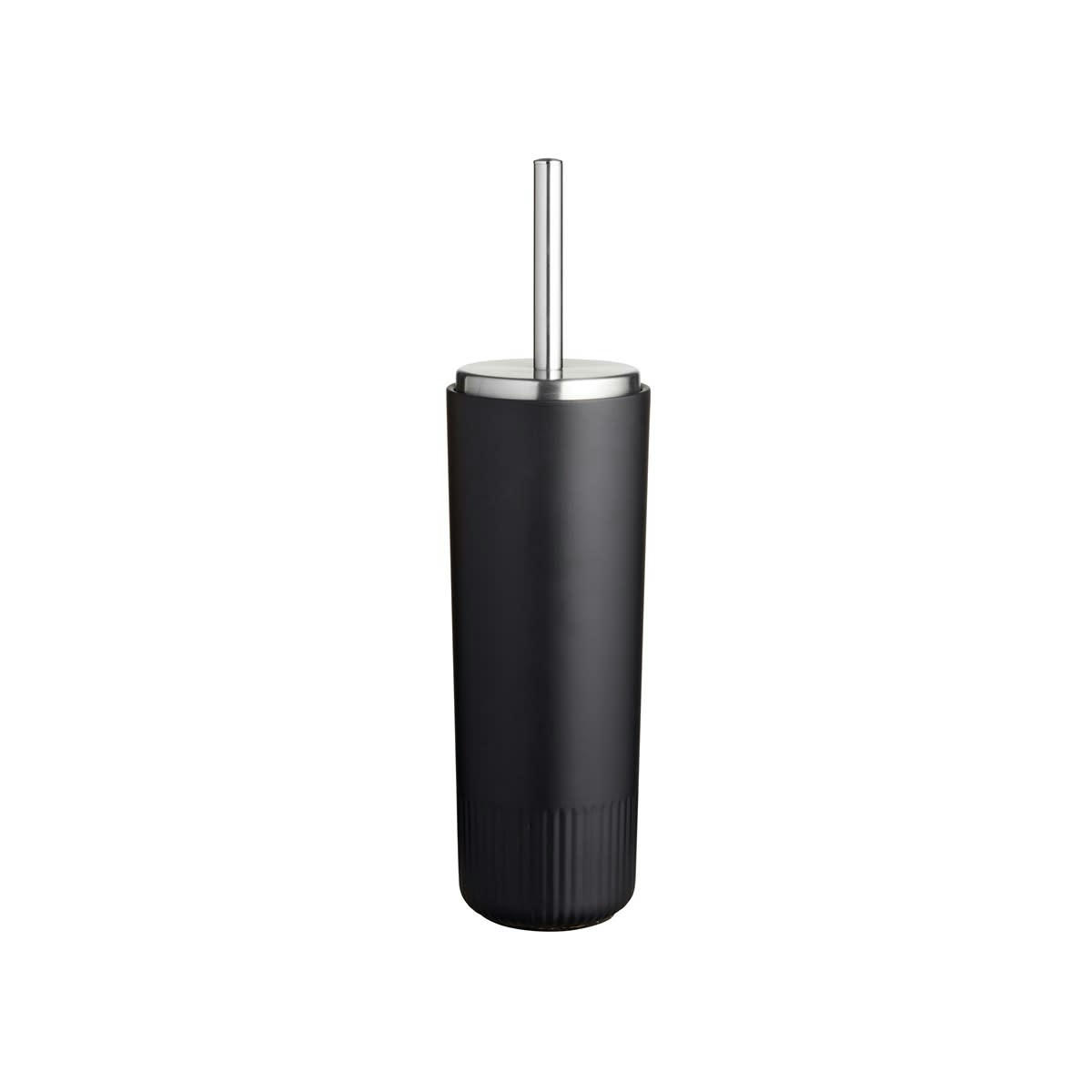 PLISSÉ - Brosse de toilette en acier inoxydable gris anthracite