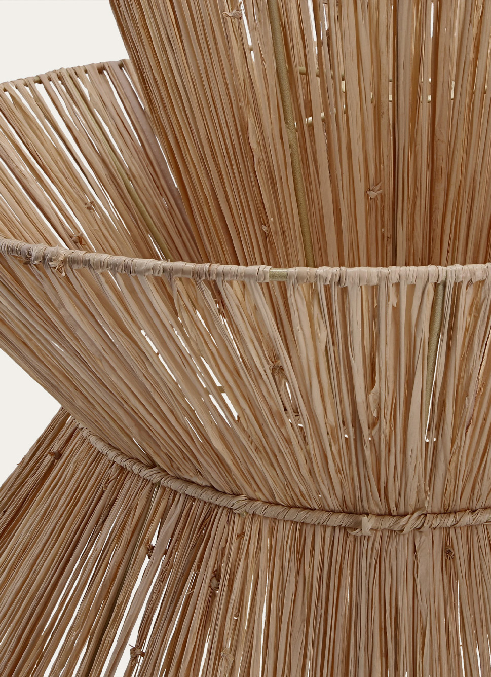 GRANDE SUSPENSION LUMINAIRE EN RAFIA NATUREL