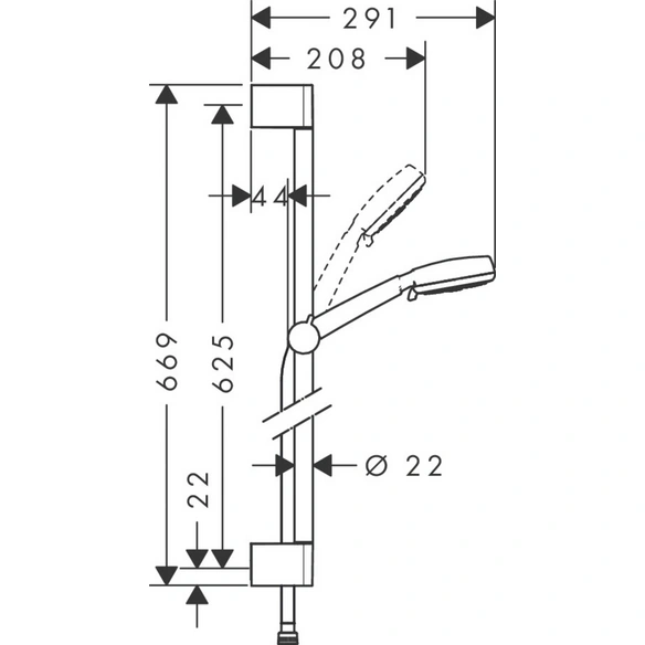 Brause-Set »Crometta 100 Vario«, Gewindegröße: 1/2