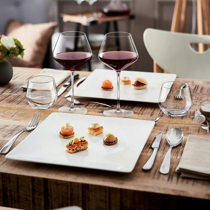 RIVIERA - Set 6 couteaux steak en Acier Inoxydable + Acrylique Noir