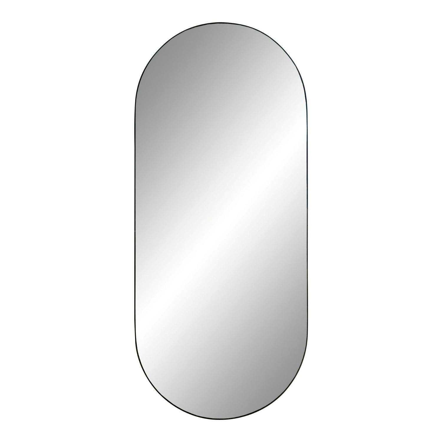 Miroir ovale à cadre noir 80 cm CODY