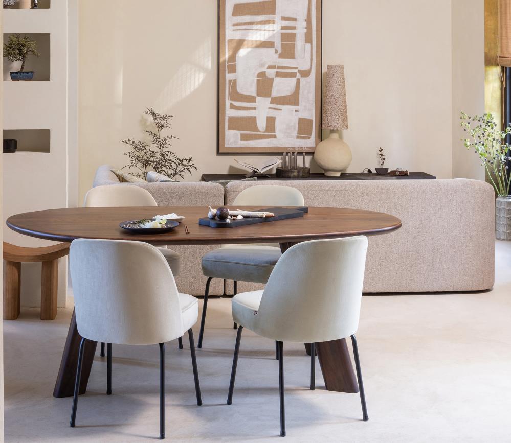 WOOOD Roundly Eettafel - B 160 x D 110 cm