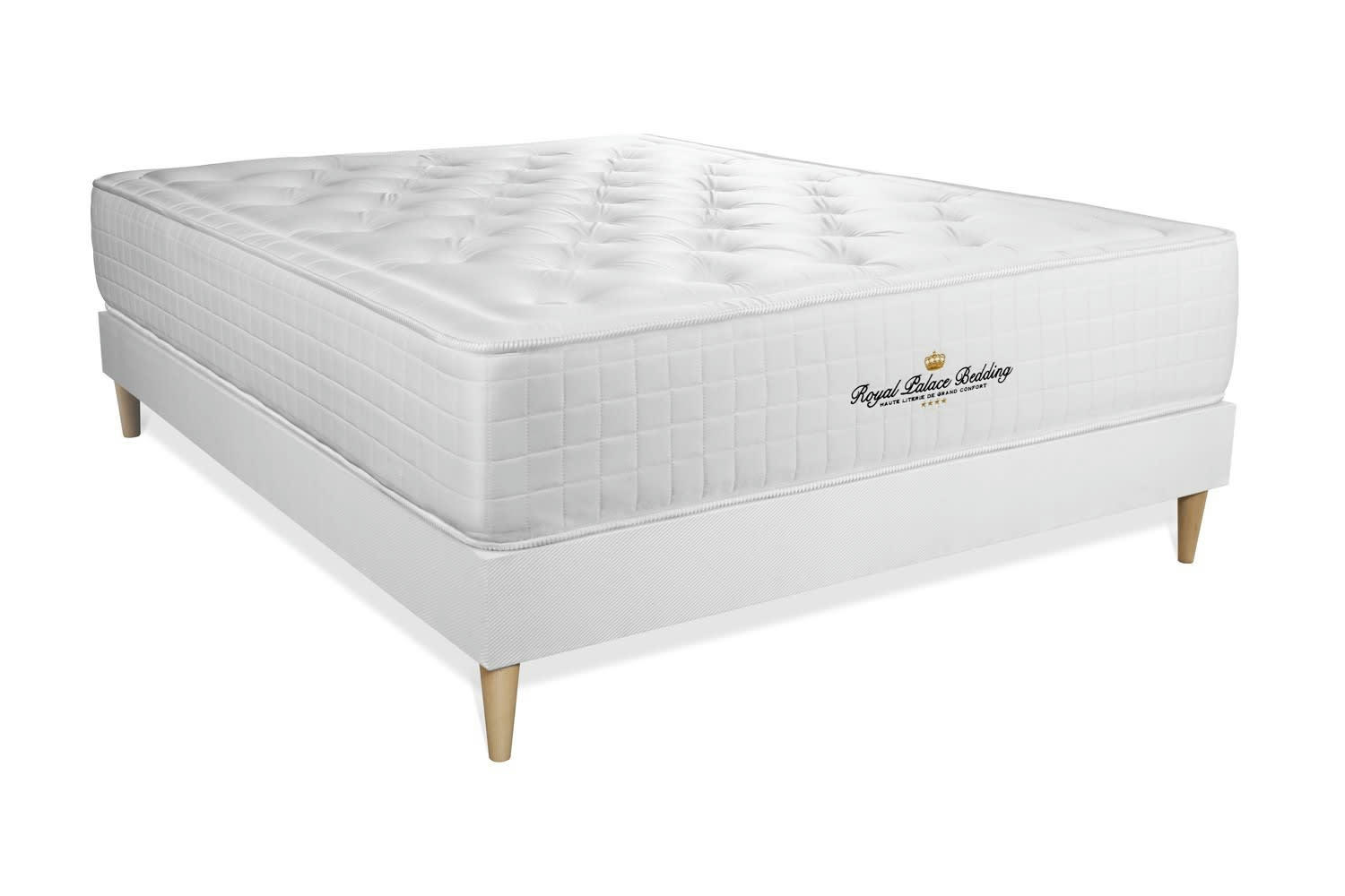 BUCKINGHAM - Pack matelas sommier 160x200 oreiller couette