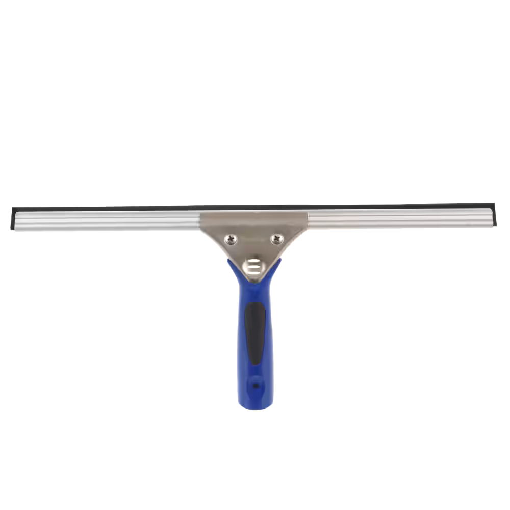 Mastercraft Short Handle High End Window Squeegee with Rubber Blade, 16-in
